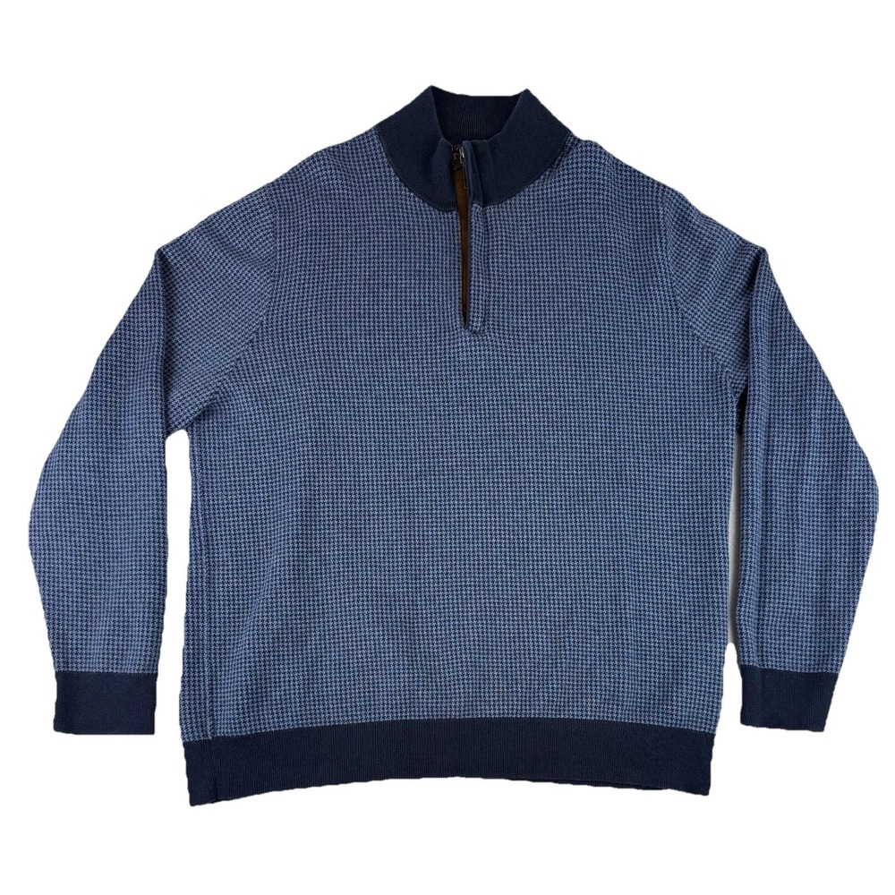 Brooks Brothers Henley Men's Sweater Navy Blue Color Size 2XL Cashmere Blend